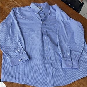 L.LBean Size 18-34 Blue Striped Men's Shirt